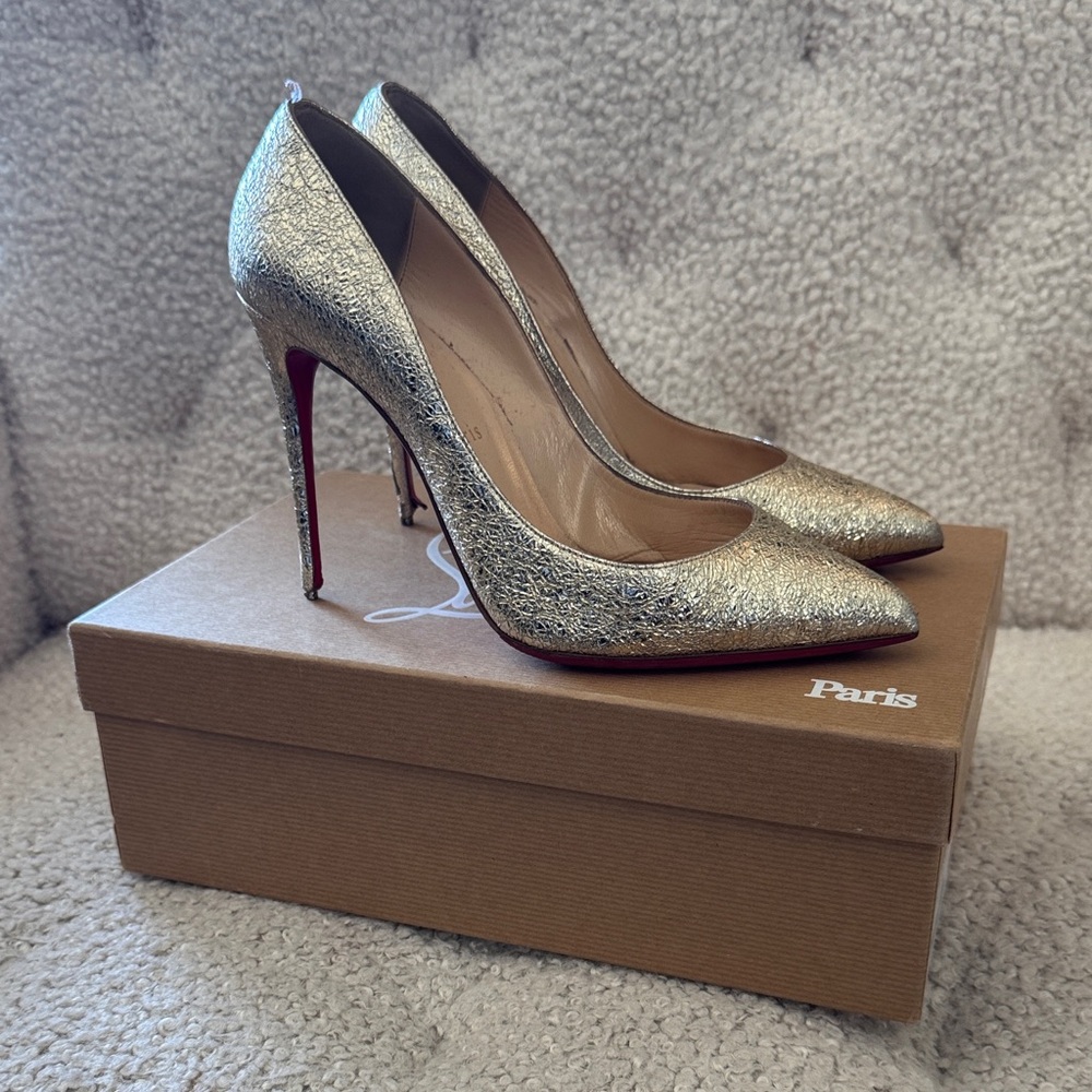 Christian Louboutin Metallic Gold Women's Heels
